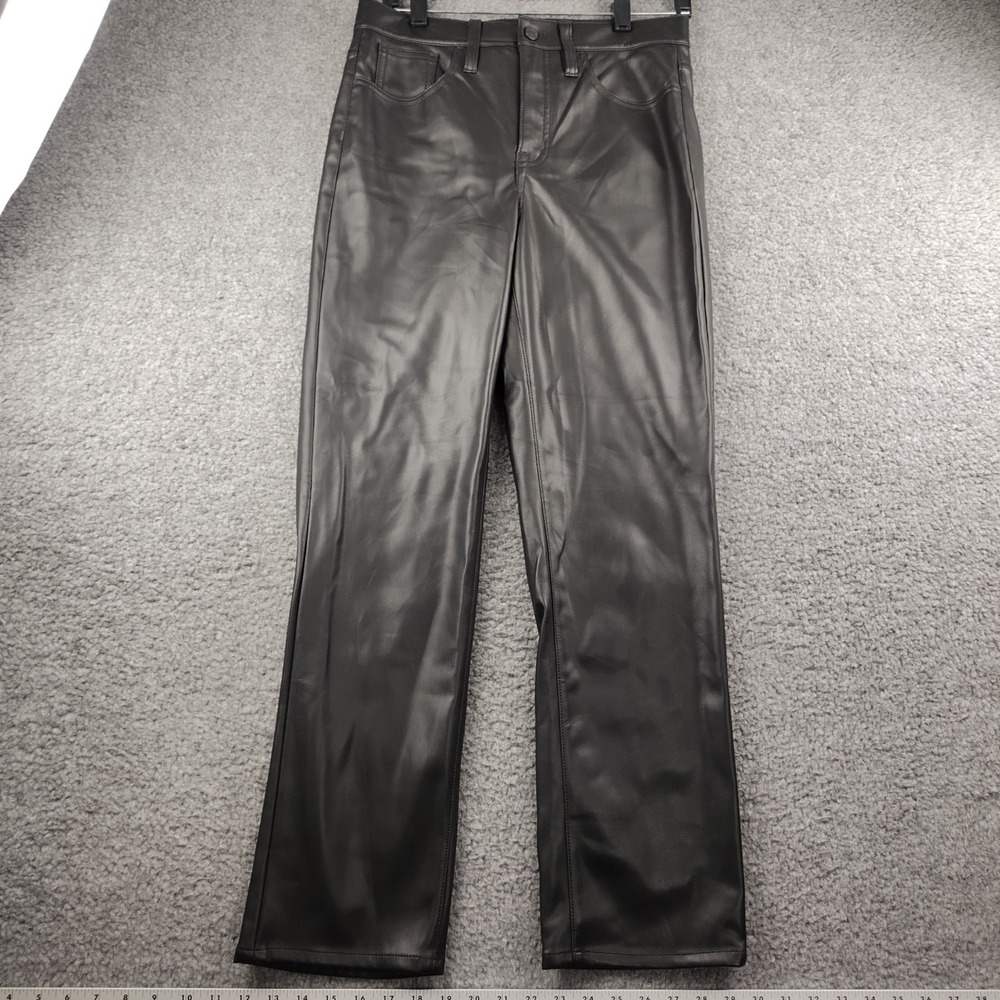 J.Crew Faux Leather Pants Size 28 Womens Black High Waisted NWT
